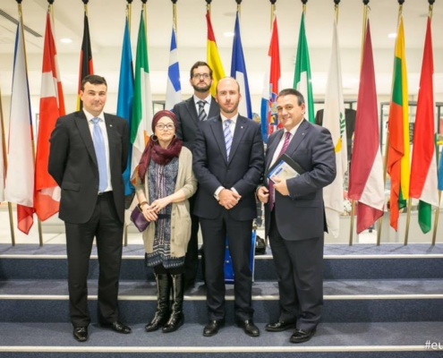 Rotarios españoles en el Parlamento Europeo de Bruselas (Rotary)