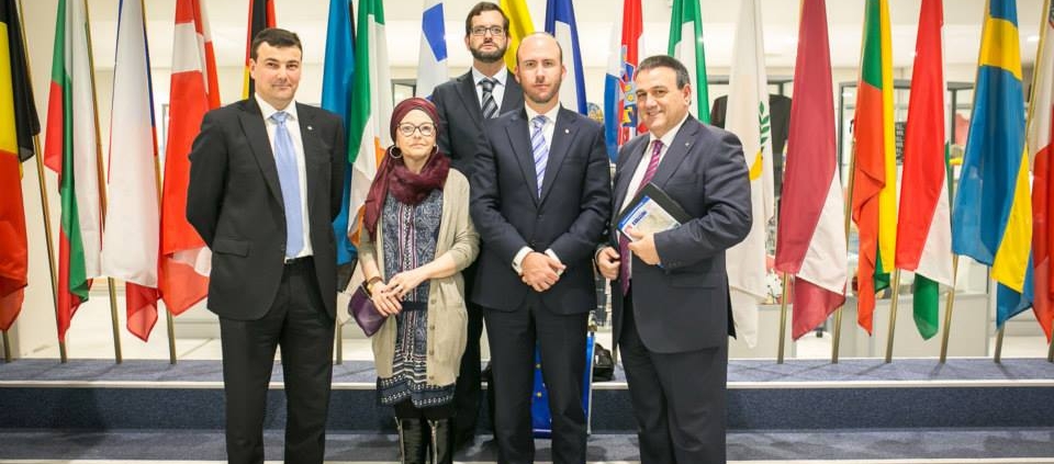 Rotarios españoles en el Parlamento Europeo de Bruselas (Rotary)